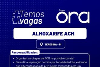 Vaga de emprego para Almoxarife ACM