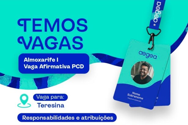 Vaga de emprego para Almoxarife (PCD)