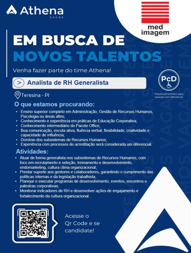 Vaga de emprego para Analista de RH Generalista