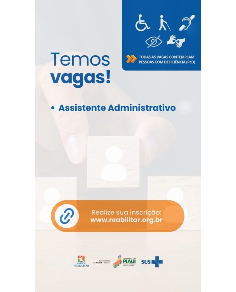 Vaga de emprego para Assistente Administrativo