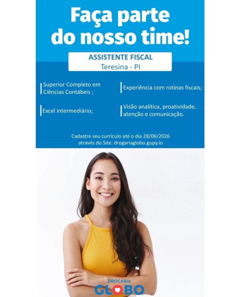 Vaga de emprego para Assistente Fiscal