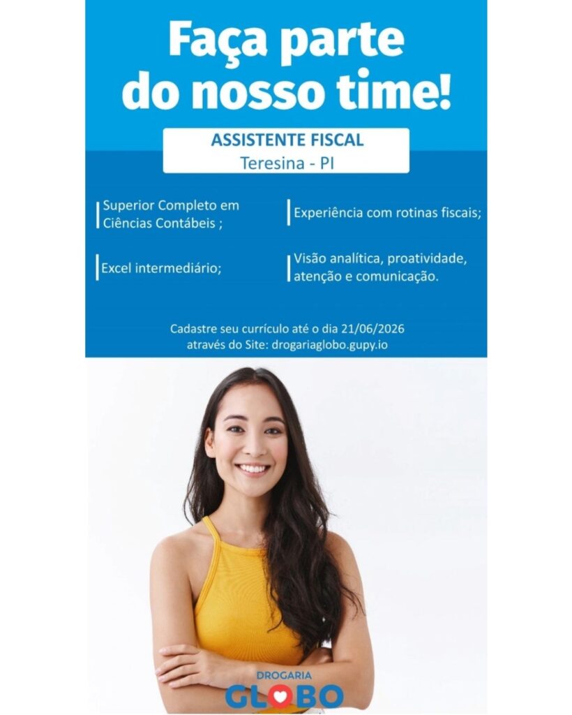 Vaga de emprego para Assistente Fiscal