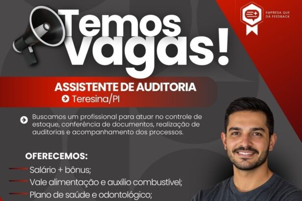 Vaga de emprego para Assistente de Auditoria