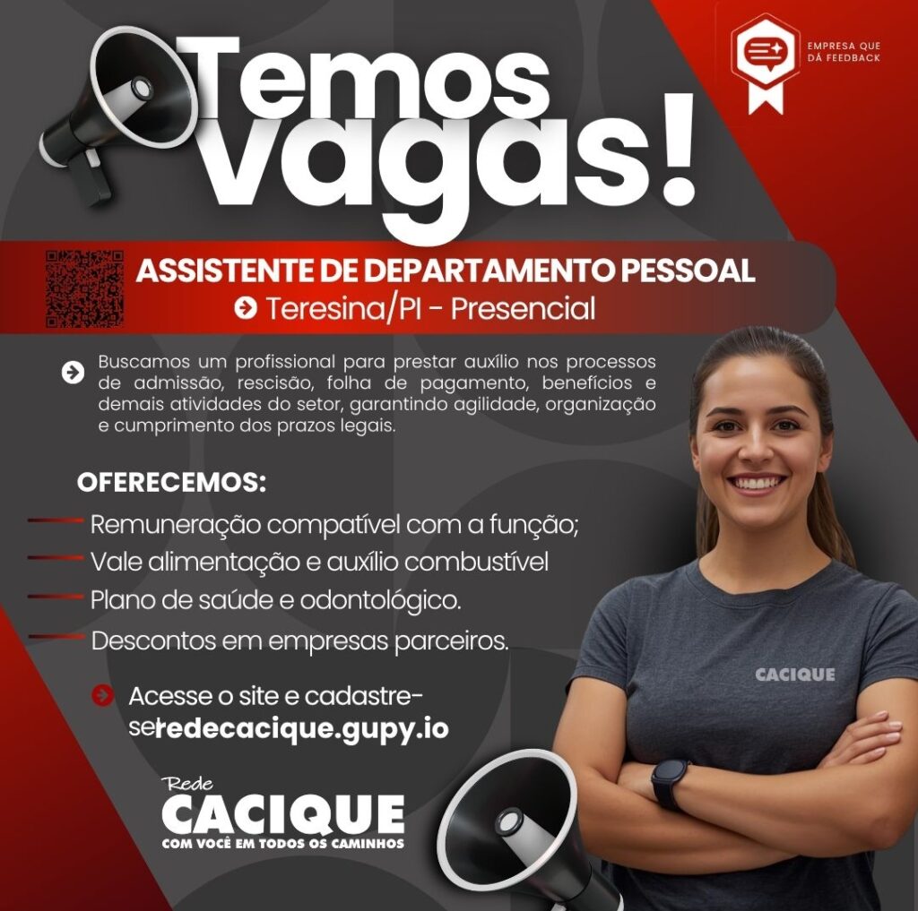 Vaga de emprego para Assistente de DP