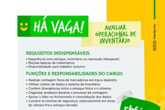 Vaga de emprego para Auxiliar Operacional de Inventário