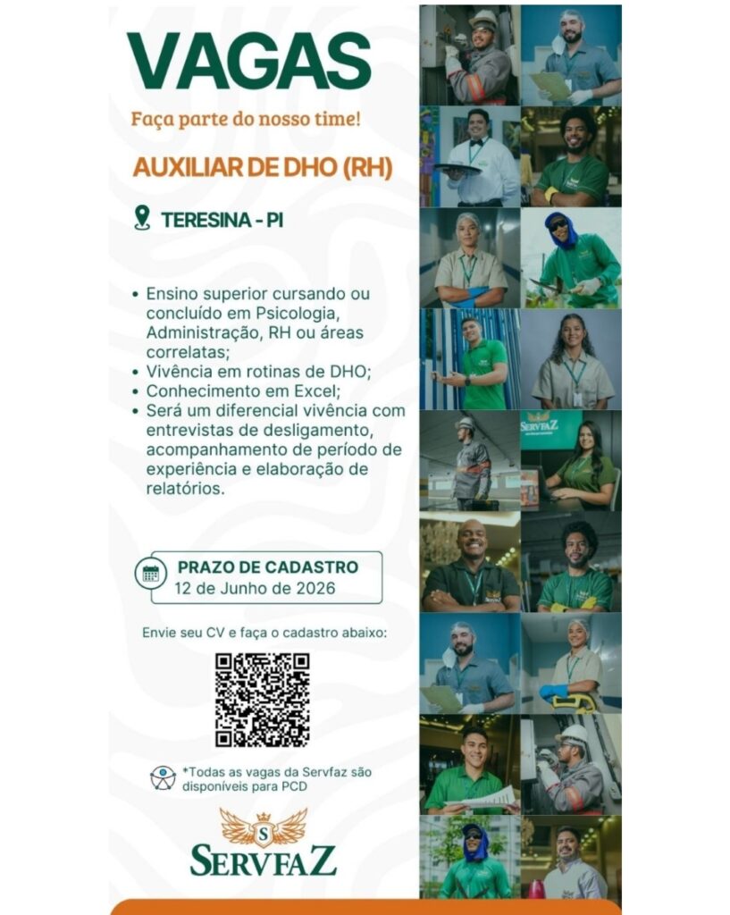 Vaga de emprego para Auxiliar de DHO (RH)