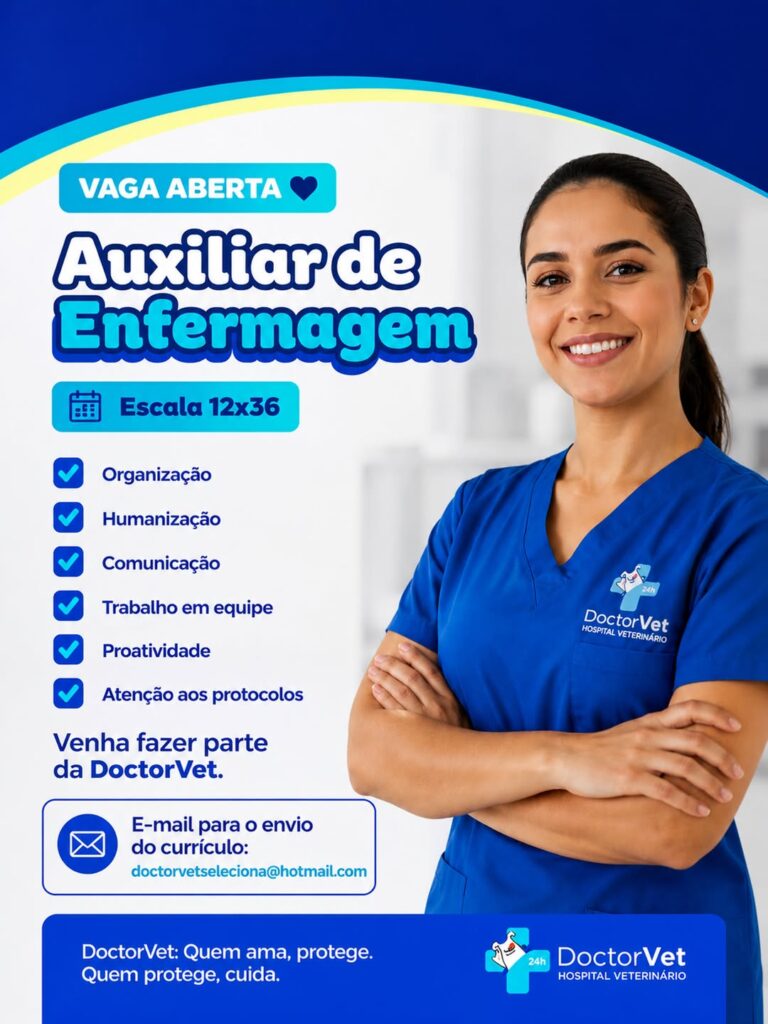 Vaga de emprego para Auxiliar de Enfermagem