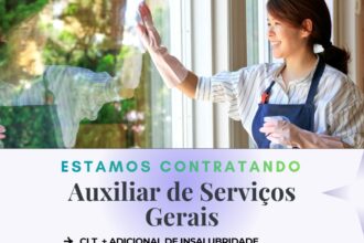 Vaga de emprego para Auxiliar de Serviços Gerais