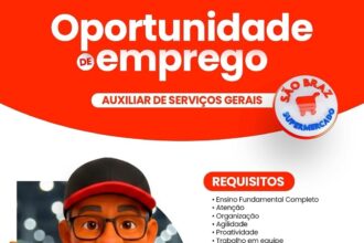 Vaga de emprego para Auxiliar de Serviços Gerais