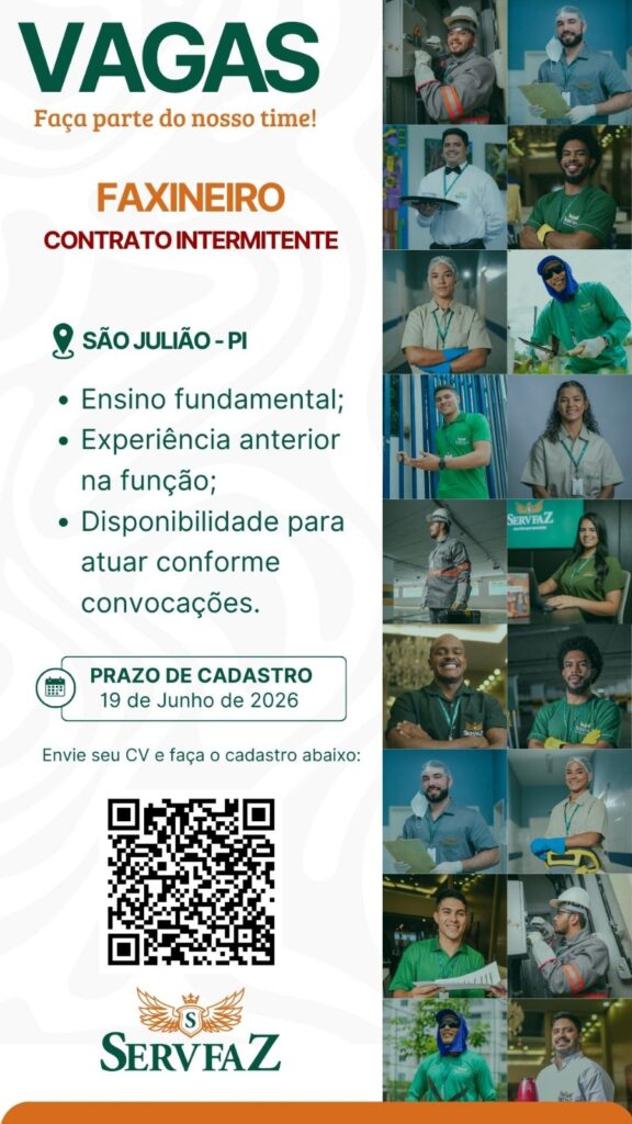 Vaga de emprego para Faxineiro em São Julião