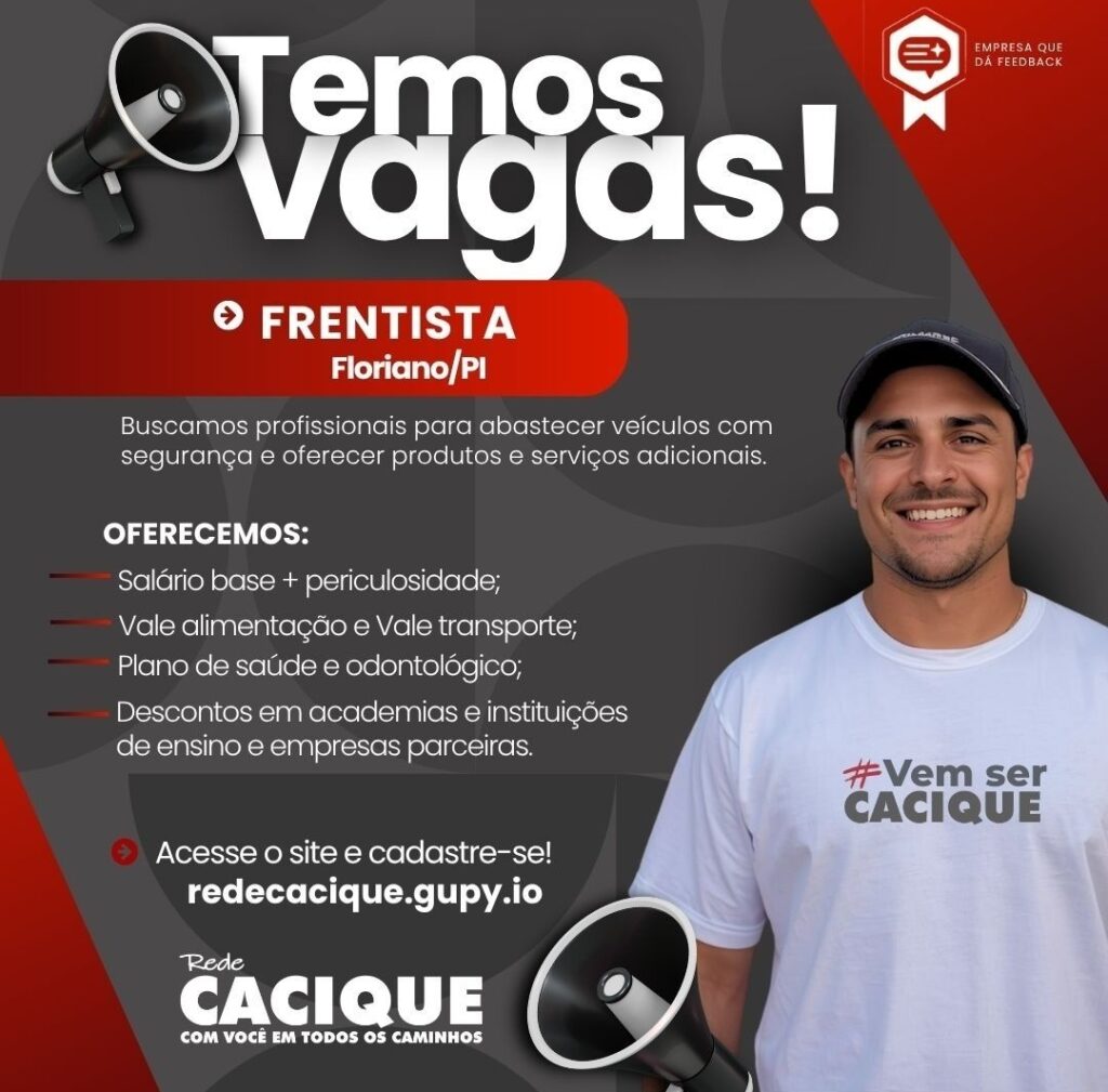 Vaga de emprego para Frentista em Floriano