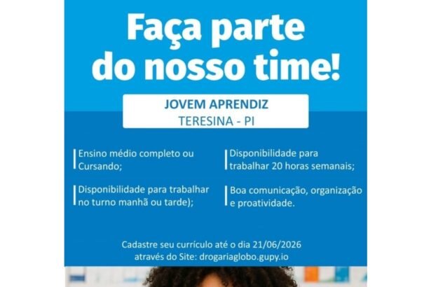 Vaga de emprego para Jovem Aprendiz