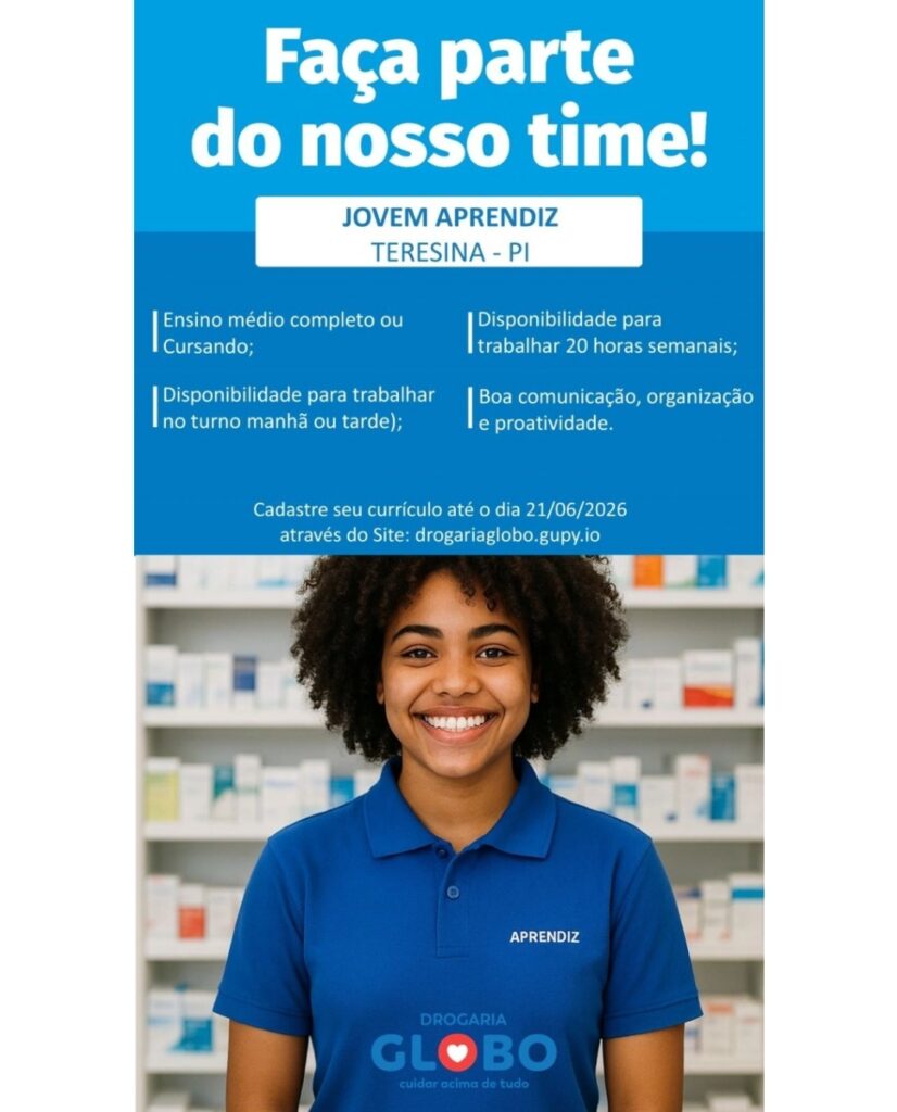Vaga de emprego para Jovem Aprendiz