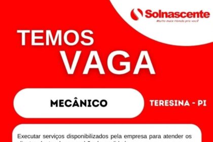 Vaga de emprego para Mecânico