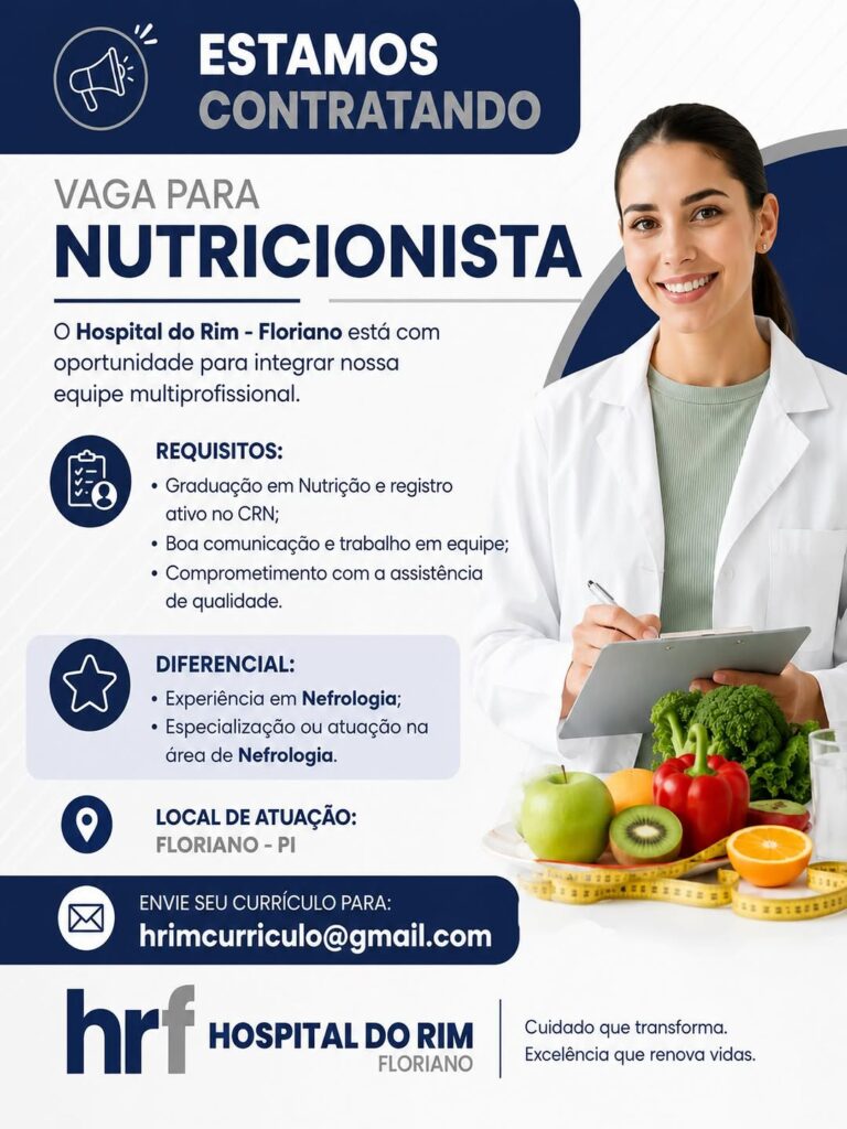 Vaga de emprego para Nutricionista em Floriano