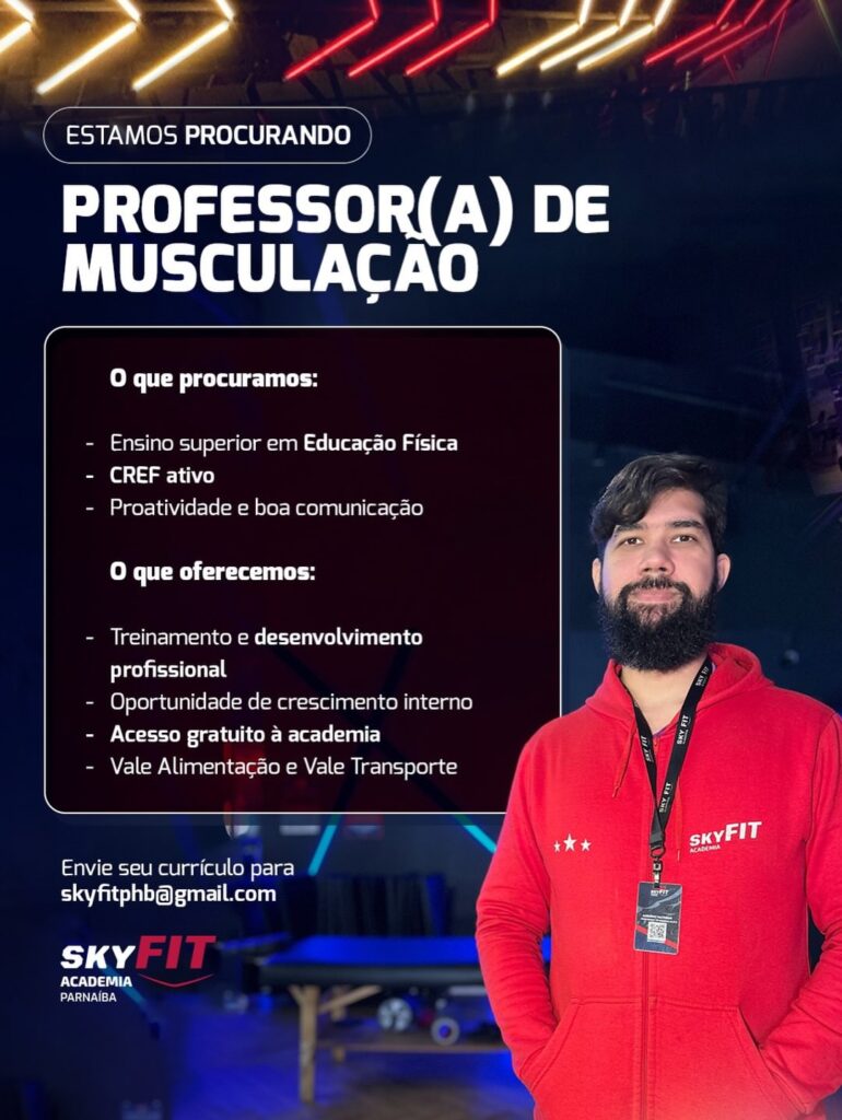 Vaga de emprego para Professor(a) de Musculação em Parnaíba