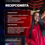 Vaga de emprego para Recepcionista