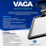 Vaga de emprego para Recepcionista