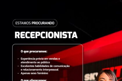 Vaga de emprego para Recepcionista em Parnaíba