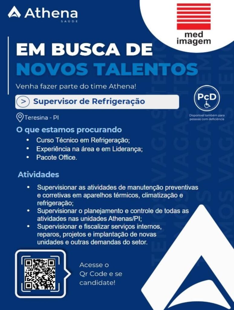 Vaga de emprego para Supervisor de Refrigeração