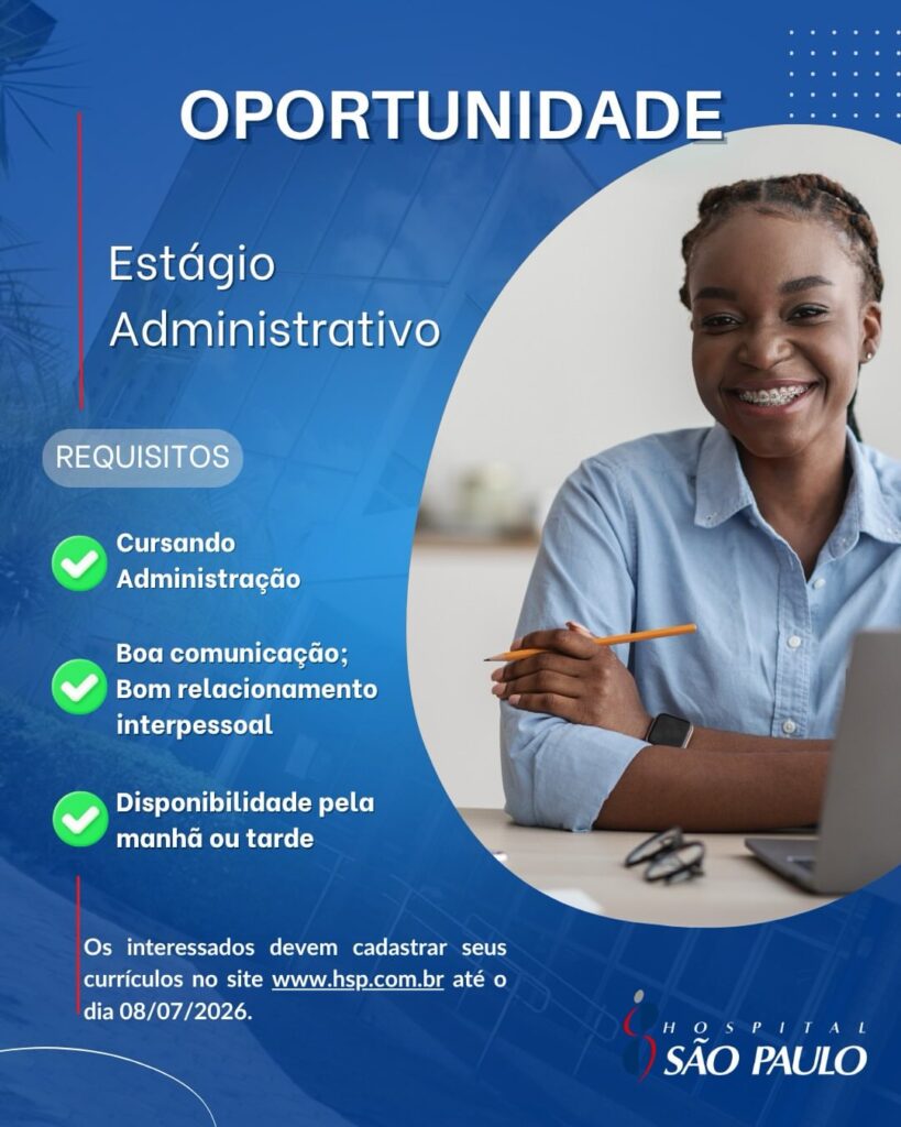 Vaga de Estágio para Administração