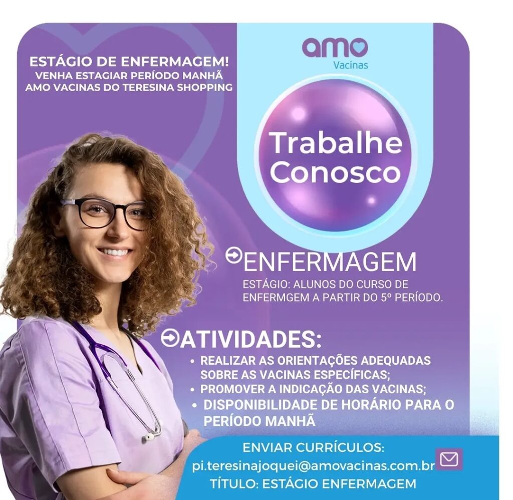 Vaga de Estágio para Enfermagem