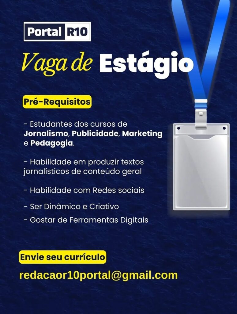 Vaga de Estágio para Jornalismo