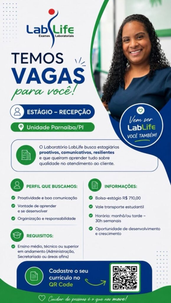 Vaga de Estágio para Recepção em Parnaíba