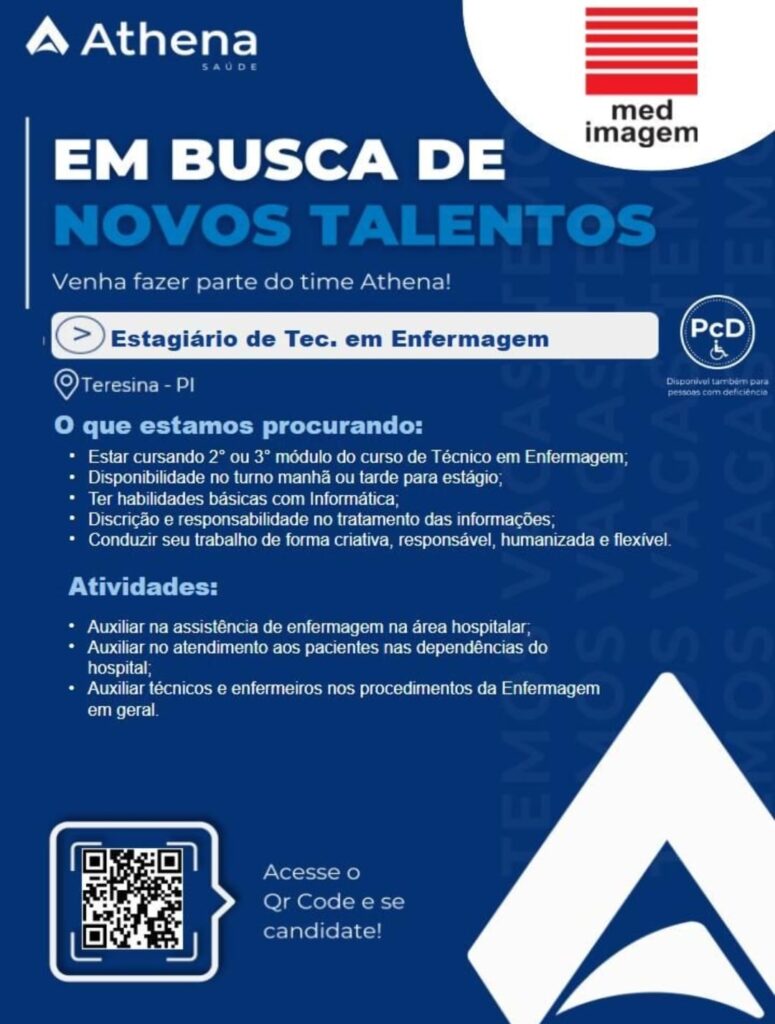 Vaga de Estágio para Téc. em Enfermagem 