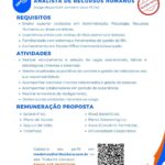 Vaga de emprego para Analista de RH