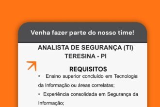 Vaga de emprego para Analista de Segurança