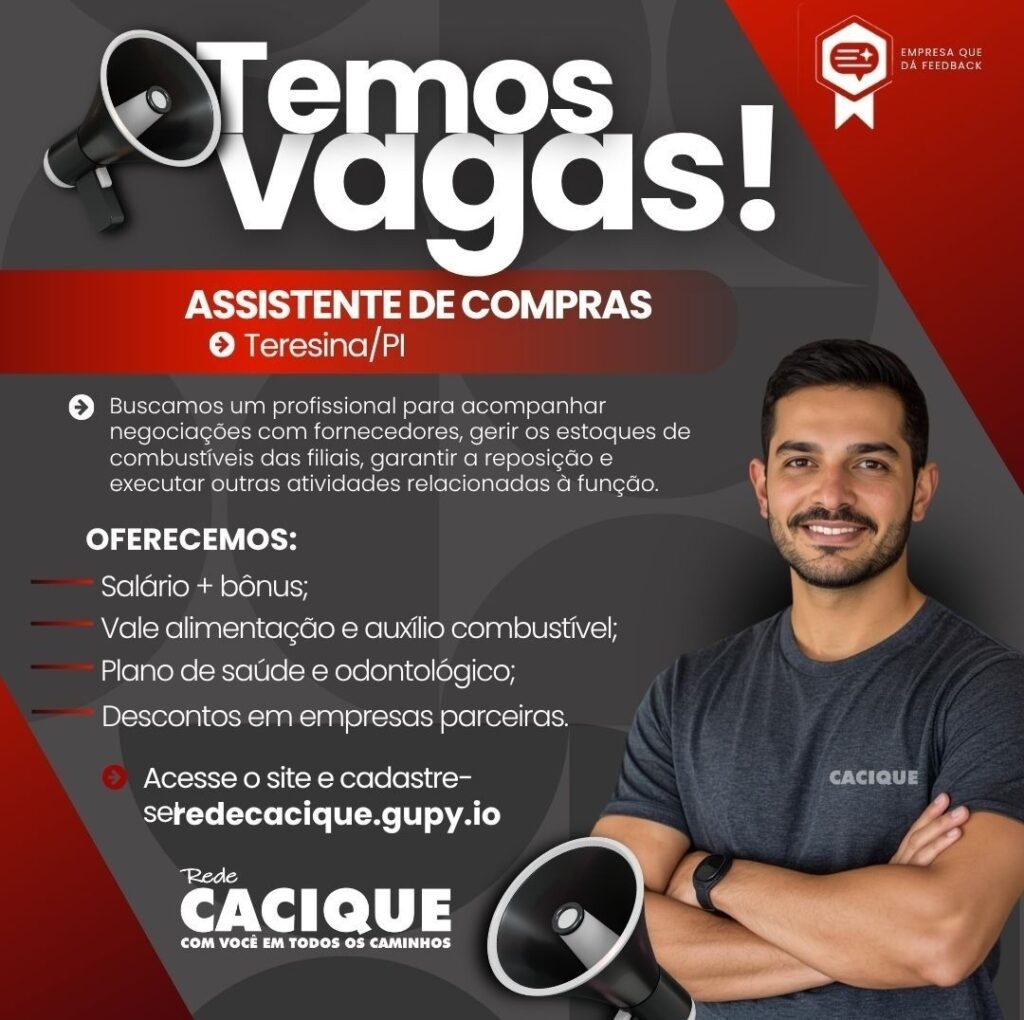 Vaga de emprego para Assistente de Compras em Teresina