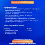 Vaga de emprego para Atendente de Telemarketing