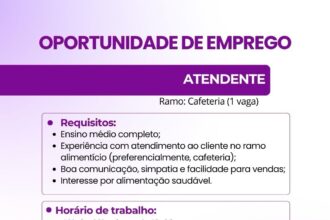 Vaga de emprego para Atendente em Teresina