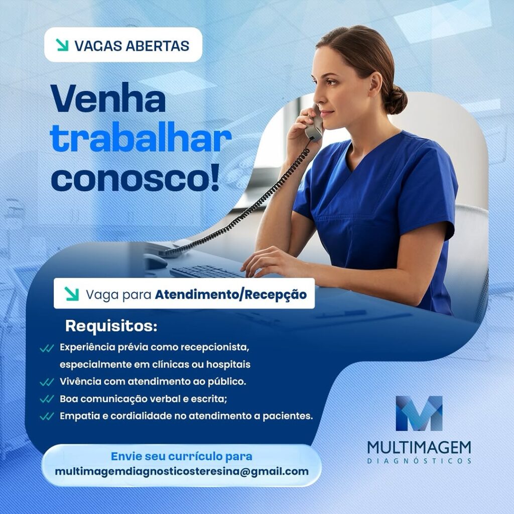 Vaga de emprego para Atendimento/Recepção em Teresina