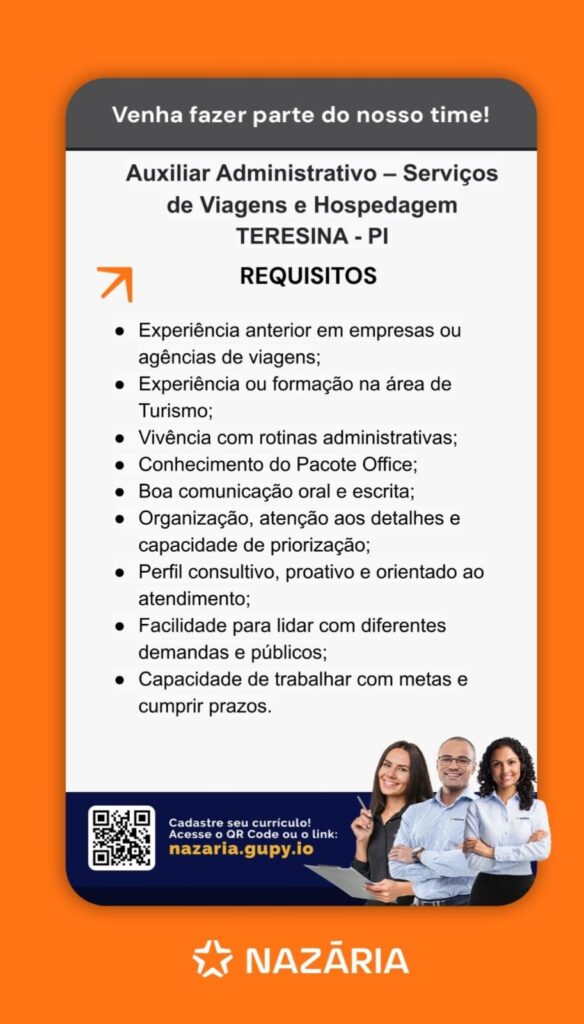 Vaga de emprego para Auxiliar Administrativo