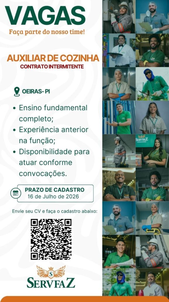 Vaga de emprego para Auxiliar de Cozinha em Oeiras