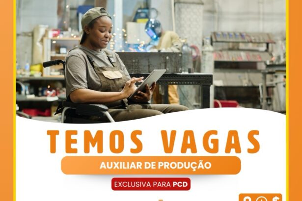 Vaga de emprego para Auxiliar de Produção (PCD)