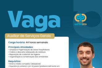Vaga de emprego para Auxiliar de Serviços Gerais