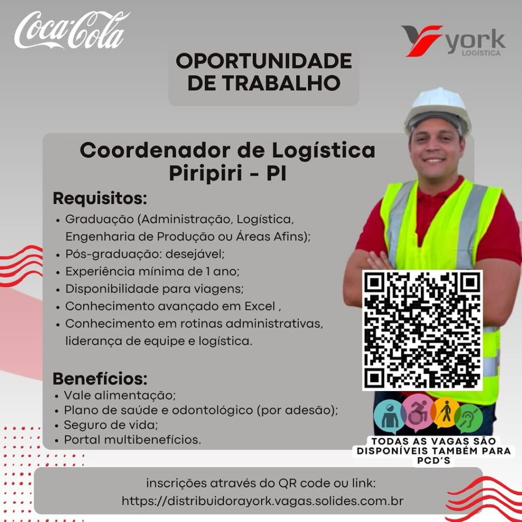 Vaga de emprego para Coordenador de Logística em Piripiri