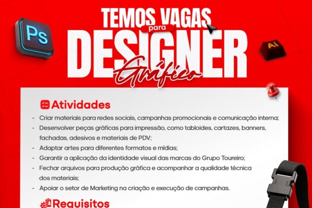 Vaga de emprego para Designer Gráfico