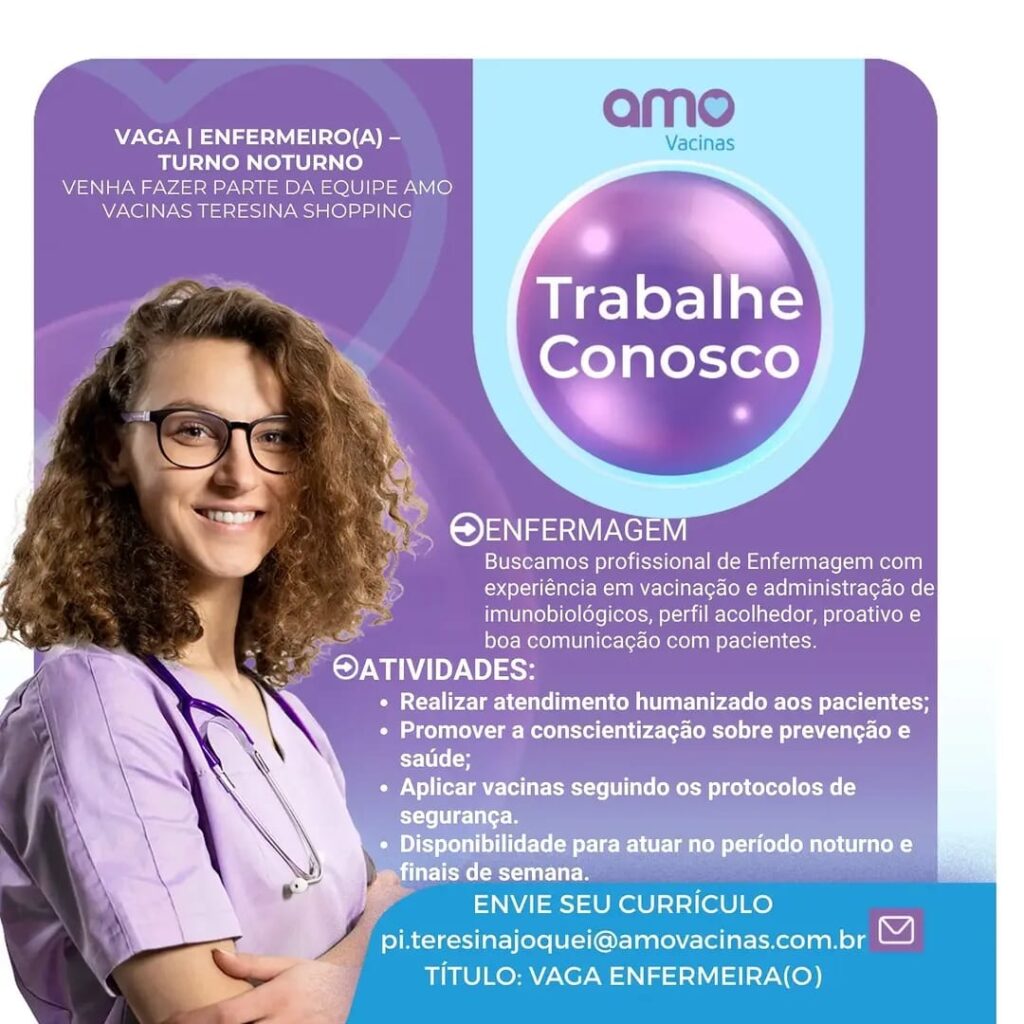 Vaga de emprego para Enfermeiro(a)