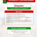 Vaga de emprego para Estoquista