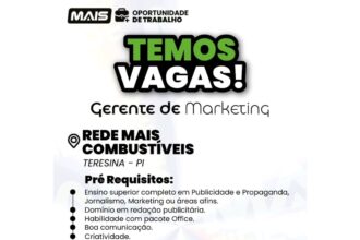 Vaga de emprego para Gerente de Marketing