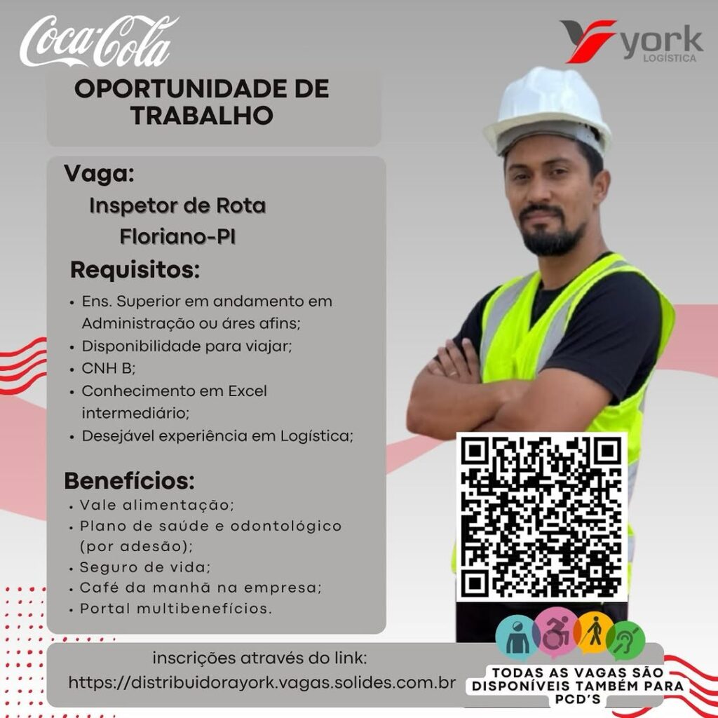 Vaga de emprego para Inspetor de Rota