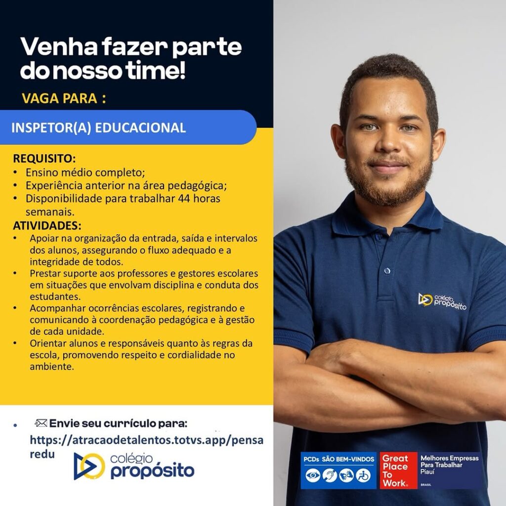 Vaga de emprego para Inspetor(a) Educacional