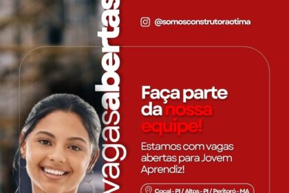 Vaga de emprego para Jovem Aprendiz