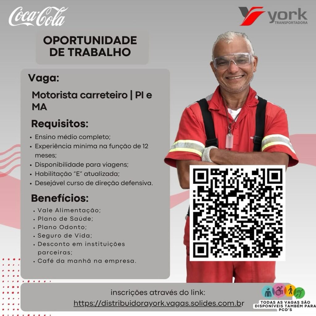Vaga de emprego para Motorista Carreteiro