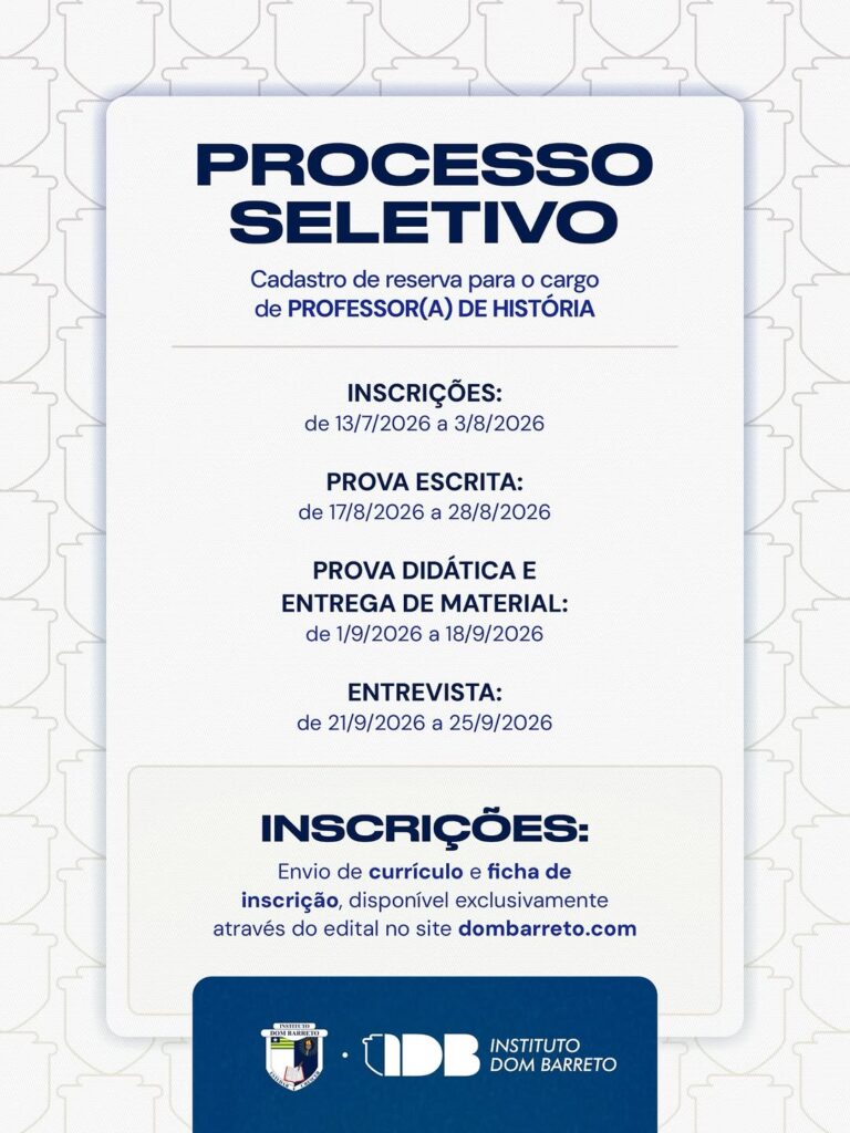 Vaga de emprego para Professor(a) de História