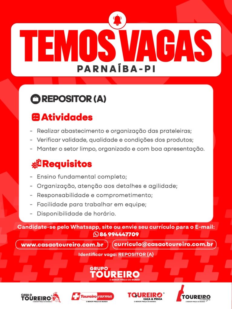Vaga de emprego para Repositor(a)